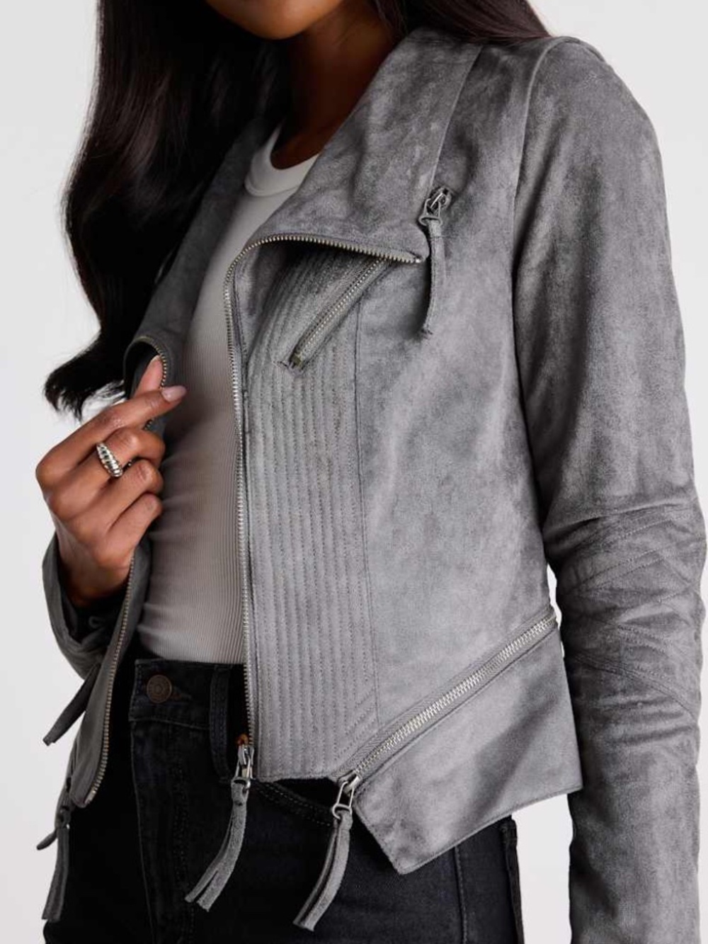 Lulu’s M Ready For Anything Suede Moto Jacket